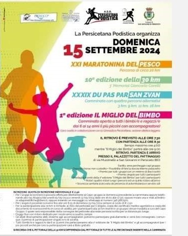 Domenica 15 settembre al via il “MIGLIO DEL BIMBO” 1°edizione